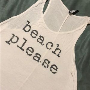 “Beach Please” workout tank